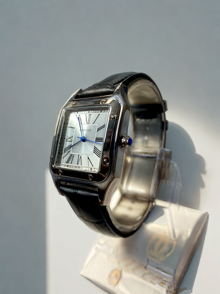 Leather Cartier Santos -Black